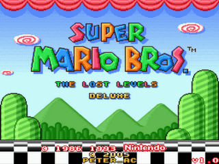 Super Mario Bros - The Lost Levels Deluxe Title Screen